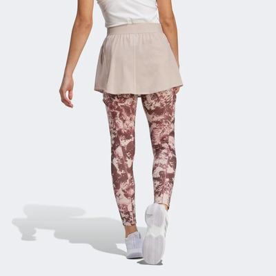 Adidas Womens Tennis Paris Two-in-One Leggings - Wonder Taupe/Pink Strata - main image