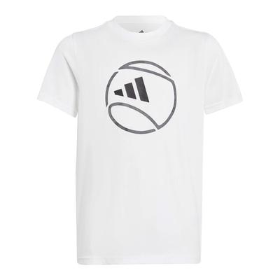 Adidas Boys Category Tennis Tee - White - main image