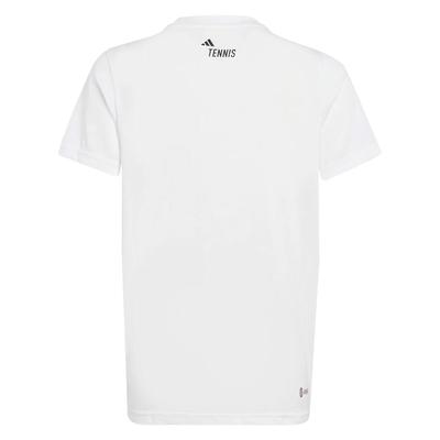Adidas Boys Category Tennis Tee - White - main image