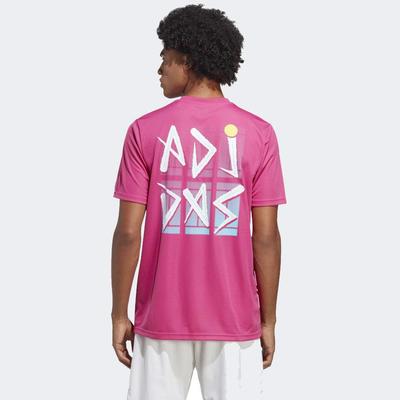 Adidas Mens Spring Court Tee - Lucid Fuchsia - main image