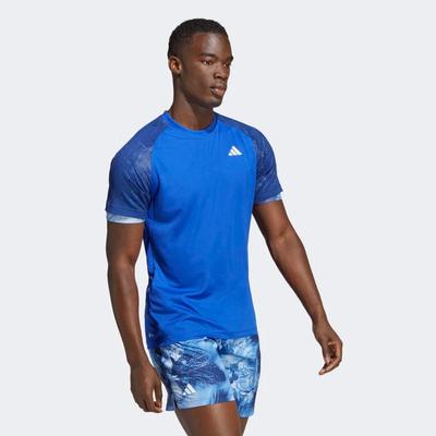 Adidas Mens Melbourne Raglan Tee - Lucid Blue