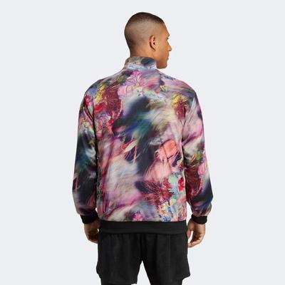 Adidas Mens Melbourne Stretch Woven Tennis Jacket - Black/Multicolour