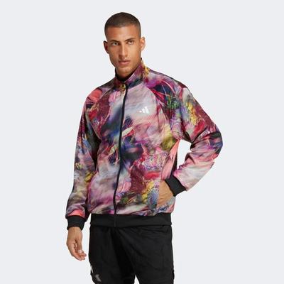 Adidas Mens Melbourne Stretch Woven Tennis Jacket - Black/Multicolour