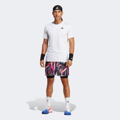 Adidas Mens Melbourne Ergo Graphic Tennis Shorts - Multicoloured