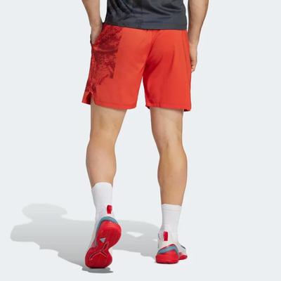 Adidas Mens Paris Ergo Tennis Shorts - Red - main image