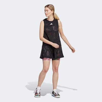 Adidas Womens Melbourne Tennis Dress - Black/Multicoloured - main image