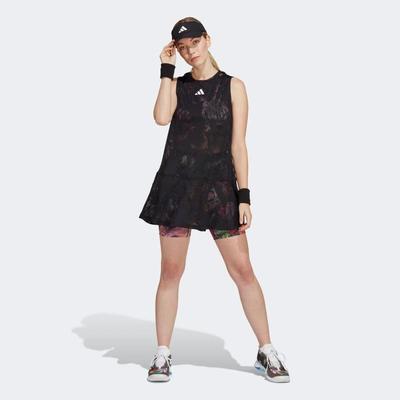 Adidas Womens Melbourne Tennis Dress - Black/Multicoloured