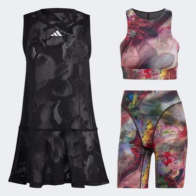 Adidas Womens Melbourne Tennis Dress - Black/Multicoloured