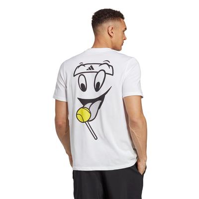 Adidas Mens Pop Graphic Tennis Tee - White