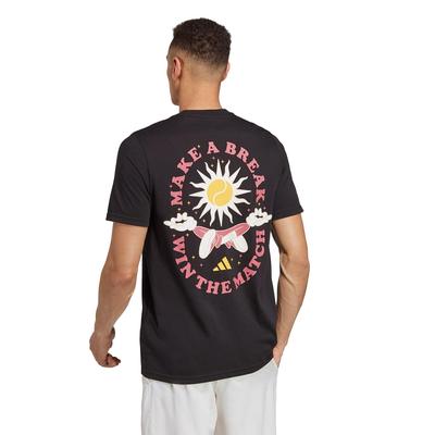 Adidas Mens Pop Graphic Tennis Tee - Black - main image