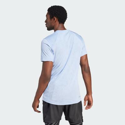Adidas Mens Tennis Freelift Tee - Blue Dawn