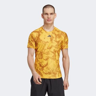 Adidas Mens Paris Freelift Tee - Bold Gold