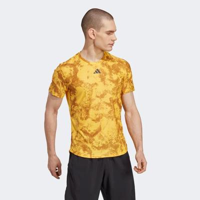 Adidas Mens Paris Freelift Tee - Bold Gold