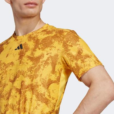 Adidas Mens Paris Freelift Tee - Bold Gold