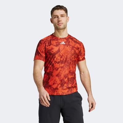 Adidas Mens Paris Freelift Tee - Preloved Red - main image