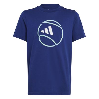 Adidas Boys Category Tennis Tee - Blue - main image