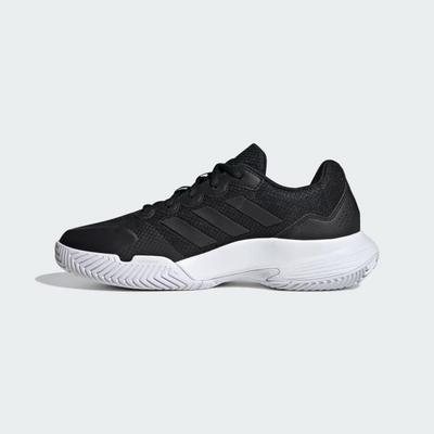 Adidas Womens GameCourt 2.0 Tennis Shoes - Core Black/Silver Metallic