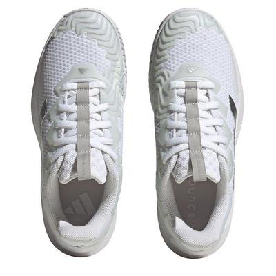 Adidas Womens Solematch Control Tennis Shoes - Cloud White/Metallic Silver - main image