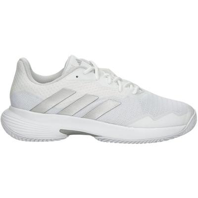 Adidas Womens CourtJam Control Clay Tennis Shoes - White/Silver