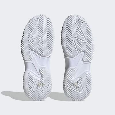 Adidas Womens Barricade Tennis Shoes - Cloud White/Silver Metallic