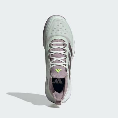 Adidas Womens Adizero Ubersonic 4.1 Tennis Shoes - Cloud White/Aurora Met - main image