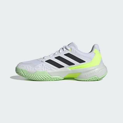 Adidas Mens Courtjam Control 3 Tennis Shoes - Cloud White/Lucid Lemon - main image