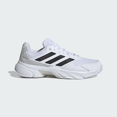 Adidas Mens Courtjam Control 3 Tennis Shoes - Cloud White/Core Black - main image