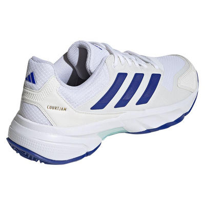 Adidas Mens Courtjam Control 3 Tennis Shoes - Cloud White/Lucid Blue - main image