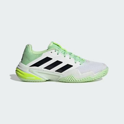 Adidas Mens Barricade 13 Tennis Shoes - Cloud White/Semi Green Spark - main image