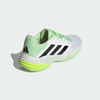Adidas Mens Barricade 13 Tennis Shoes - Cloud White/Semi Green Spark - main image
