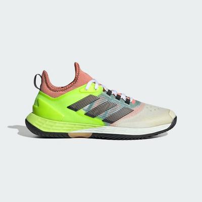 Adidas Mens Adizero Ubersonic 4.1 Tennis Shoes - Off White/Lucid Lemon - main image