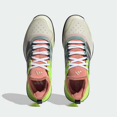 Adidas Mens Adizero Ubersonic 4.1 Tennis Shoes - Off White/Lucid Lemon - main image