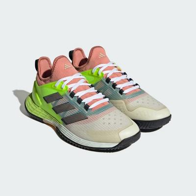 Adidas Mens Adizero Ubersonic 4.1 Tennis Shoes - Off White/Lucid Lemon - main image