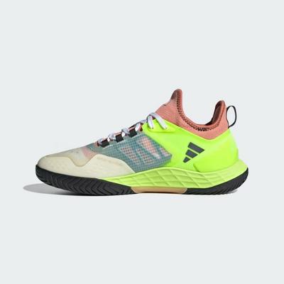 Adidas Mens Adizero Ubersonic 4.1 Tennis Shoes - Off White/Lucid Lemon - main image