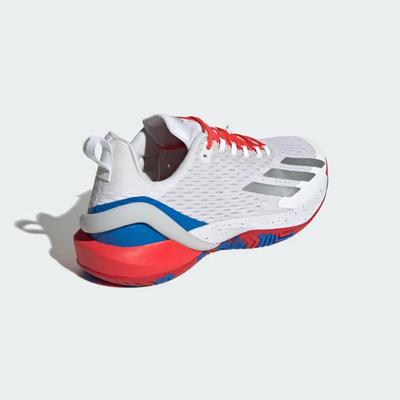 Adidas Mens Adizero Cybersonic Tennis Shoes - Cloud White/Bright Red - main image