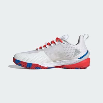 Adidas Mens Adizero Cybersonic Tennis Shoes - Cloud White/Bright Red - main image