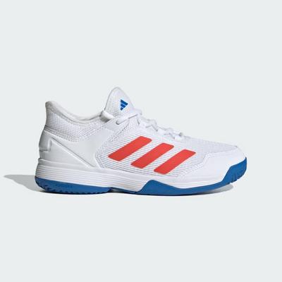 Adidas Kids Adizero Ubersonic 4 Tennis Shoes - Cloud White/Bright Red