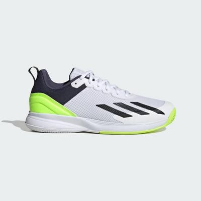 Adidas Mens Courtflash Speed Tennis Shoes - Cloud White/Lucid Lemon - main image