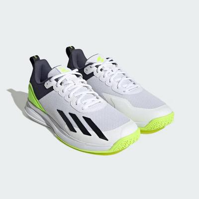 Adidas Mens Courtflash Speed Tennis Shoes - Cloud White/Lucid Lemon - main image