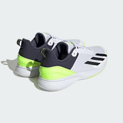 Adidas Mens Courtflash Speed Tennis Shoes - Cloud White/Lucid Lemon - main image