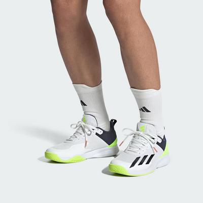 Adidas Mens Courtflash Speed Tennis Shoes - Cloud White/Lucid Lemon - main image