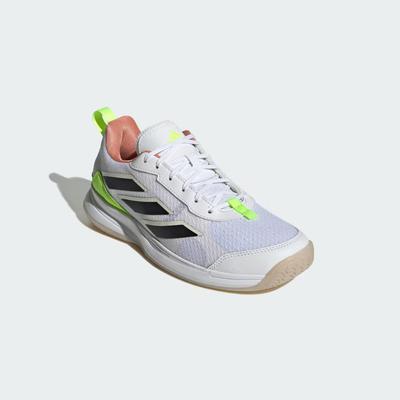 Adidas Womens AvaFlash Tennis Shoes - Cloud White/Lucid Lemon - main image