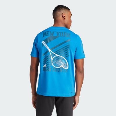 Adidas Mens New York Graphic Tennis T-Shirt - Flash Aqua - main image