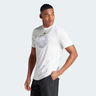 Adidas Mens AEROREADY Tennis Graphic Tee - White/Black - main image