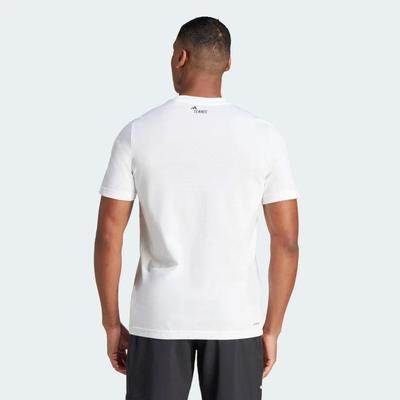 Adidas Mens AEROREADY Tennis Graphic Tee - White/Black - main image