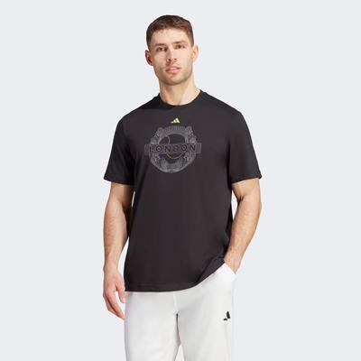 Adidas Mens AEROREADY Tennis Graphic Tee - Black - main image