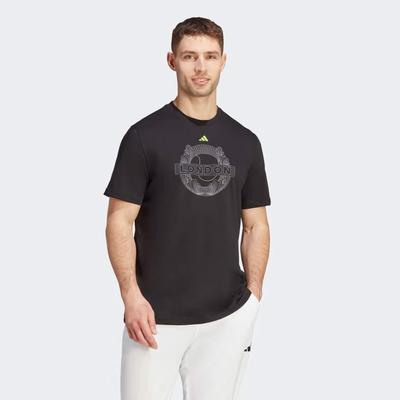 Adidas Mens AEROREADY Tennis Graphic Tee - Black - main image