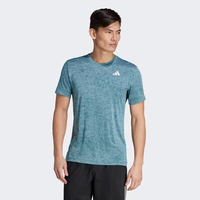 Adidas Mens Tennis Freelift Tee - Arctic Night/Light Aqua