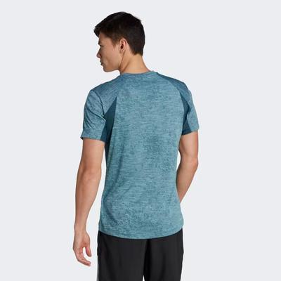 Adidas Mens Tennis Freelift Tee - Arctic Night/Light Aqua