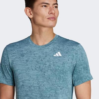 Adidas Mens Tennis Freelift Tee - Arctic Night/Light Aqua